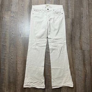 2000s Y2k L.e.i. Cream Khaki Mid‎ Rise Flare Pants Jeans Womens Size 9
